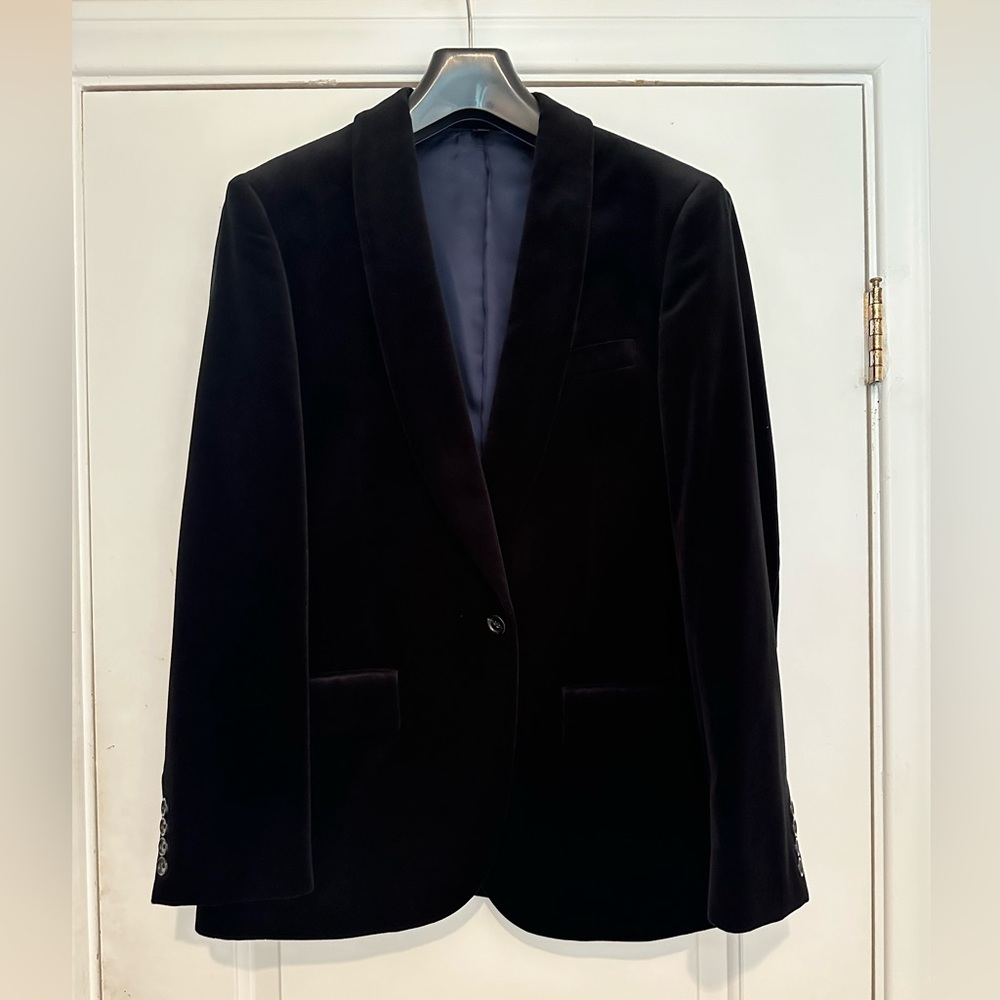 J.Crew Ludlow shawl-color blazer in black velvet Size 40s